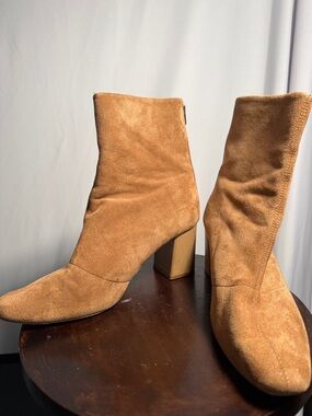 Mi.iM Suede Ankle Boots in Camel Brown